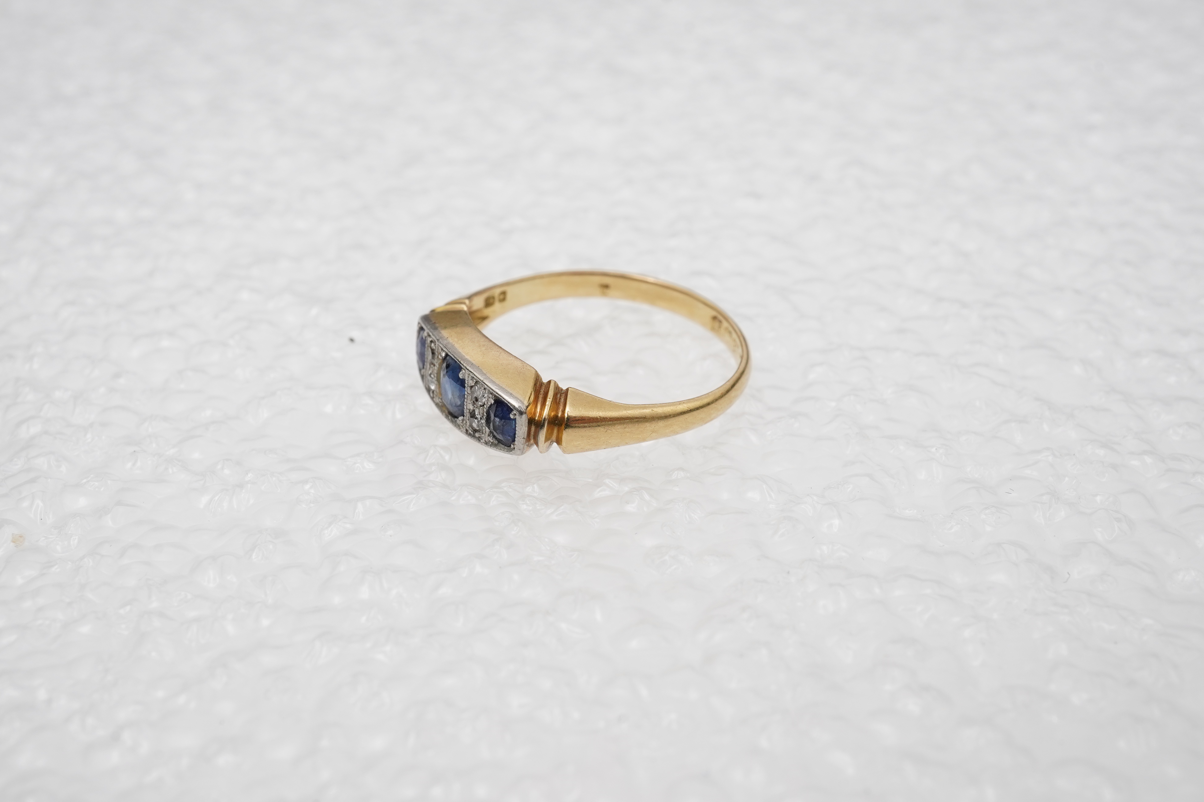 A sapphire and diamond ring, circa 1923